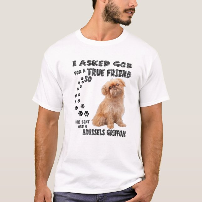 Brussels Griffon Quote Mamma, Griff Pappa, Belgium T Shirt (Framsida)