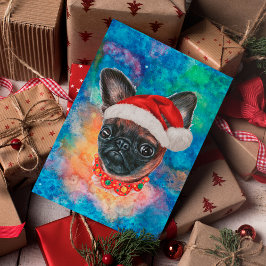 Brussels Griffon Rashund Jul Helg Vykort
