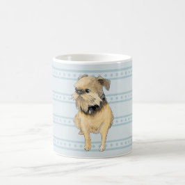 Brussels Griffon Sittande Akvarell Kaffemugg
