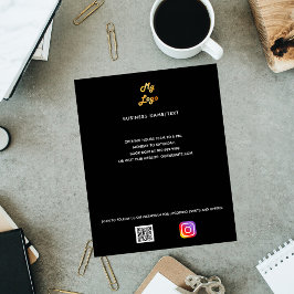 Brussvart logotyp för qr-kodinstagram flygblad