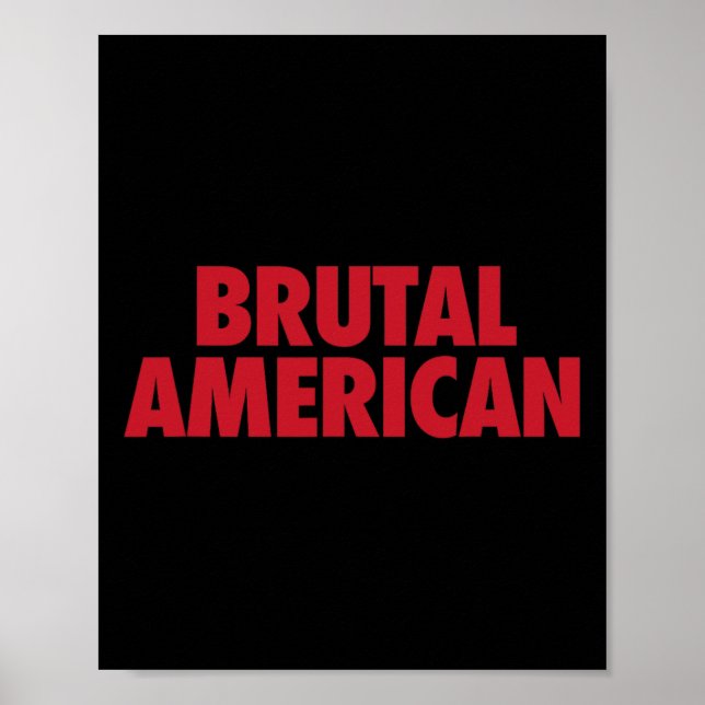 Brutal amerikansk  poster (Framsidan)