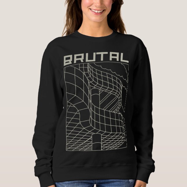 Brutal Brutalist Architecture Mid Century Architec T Shirt (Framsida)