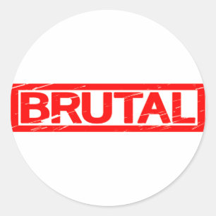 Brutal Frimärke Runt Klistermärke