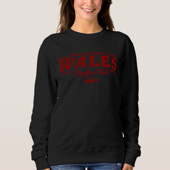 Brutal Gentlemen Rugby Club Wales T Shirt (Framsida)