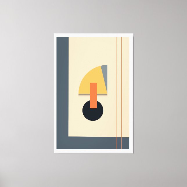 Brutala geometriska former canvastryck (Framsida)