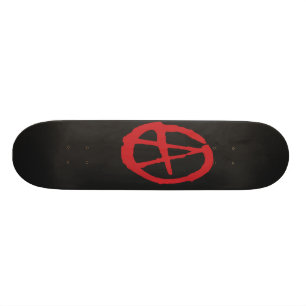 Brutala röda & svart anarkiSkateboarddäck Skateboard Bräda 20 Cm