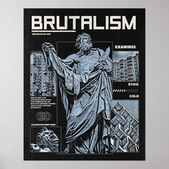 Brutalism - Brutalistisk design Poster (Framsidan)