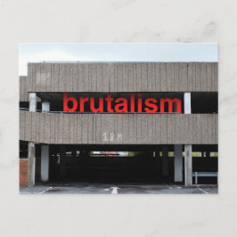 Brutalism Car Park-vykort Vykort