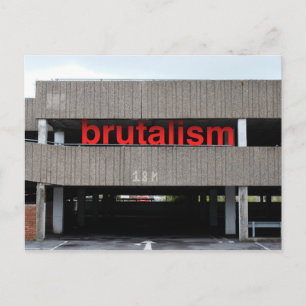 Brutalism Car Park-vykort Vykort