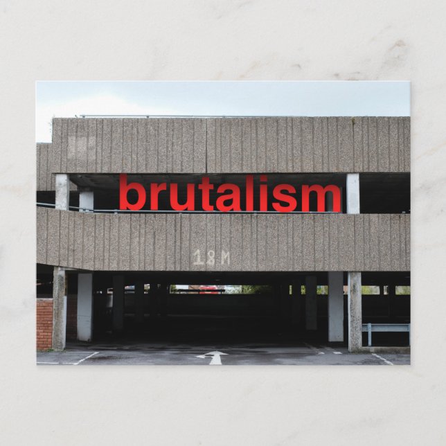 Brutalism Car Park-vykort Vykort (Framsida)