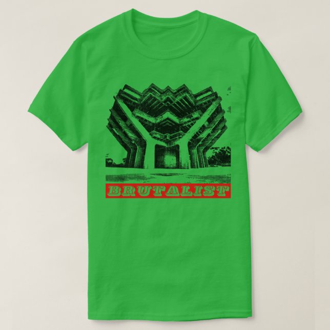 Brutalism Geisel Bibliotek T Shirt (Design framsida)
