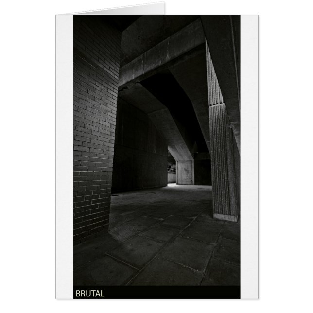 brutalism hälsningskort (Framsidan)