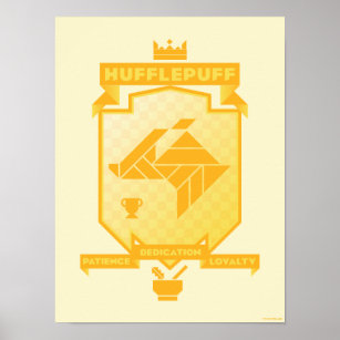 Brutalist HUFFLEPUFF™-Vapensköld Poster