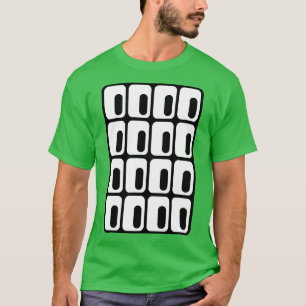 Brutalist Öga Window Architecture Black on White T Shirt