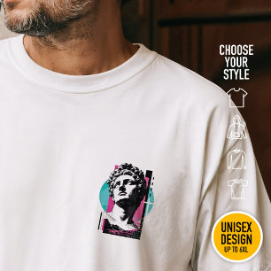 Brutalist Retro Jesus Grekisk Staty Kolosserbrevet T Shirt