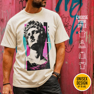 Brutalist Retro Jesus Grekisk Staty Kolosserbrevet T Shirt
