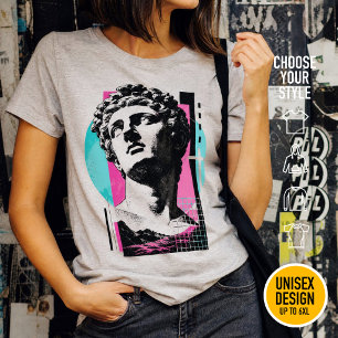 Brutalist Retro Jesus Grekisk Staty Kolosserbrevet T Shirt