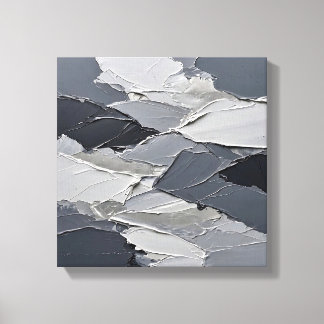 Brutalist skiffergrå betongputs Impasto-vägg Canvastryck