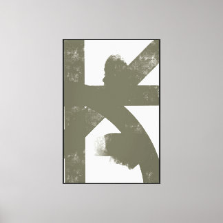 Brutalistisk Abstrakt Typografi - Minimalistisk Af Canvastryck