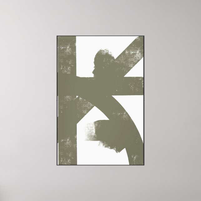 Brutalistisk Abstrakt Typografi - Minimalistisk Af Canvastryck (Framsida)