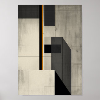 Brutalistisk arkitektur minimalistisk väggkonst