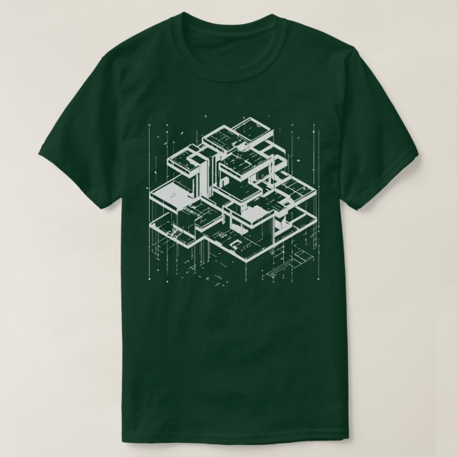brutalistisk arkitektur t shirt (Design framsida)