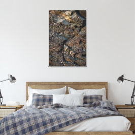 Brutalistisk vulkanisk basalt stentryktur canvastryck