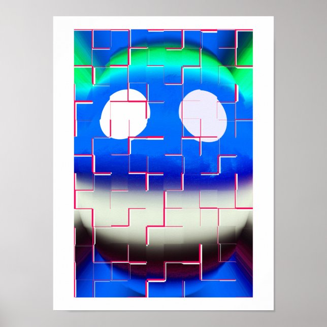 Bruten abstrakt konst poster (Framsidan)
