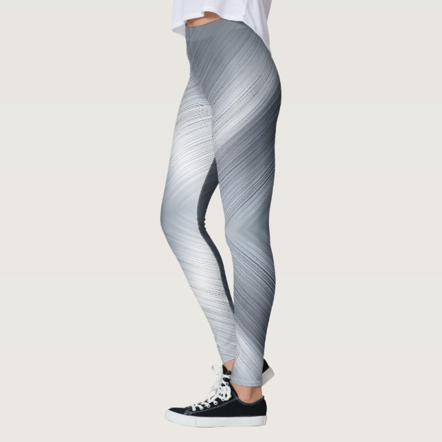 Bruten Aluminium Makro Struktur Leggings (Vänster)