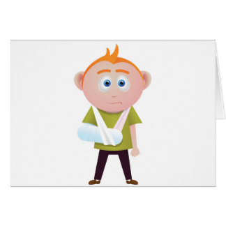 Bruten arm hälsningskort