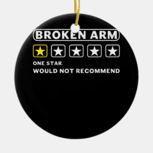 Bruten Arm skulle inte rekommendera att snart få t Julgransprydnad Keramik