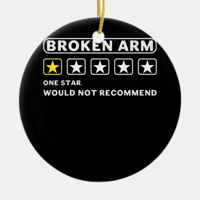 Bruten Arm skulle inte rekommendera att snart få t Julgransprydnad Keramik (Framsidan)