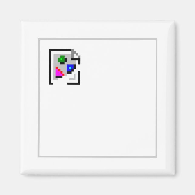 Bruten bild JPG PNG GIF JPEG Magnet (Framsidan)