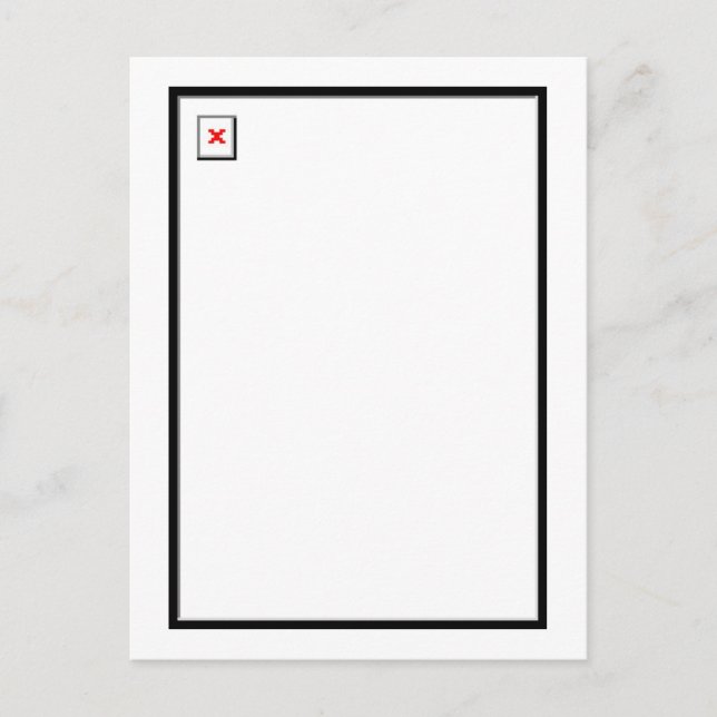 Bruten bild vykort (Framsida)