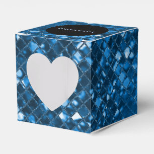 Bruten Blue Mosaic Mönster Heart-favoritruta Presentaskar