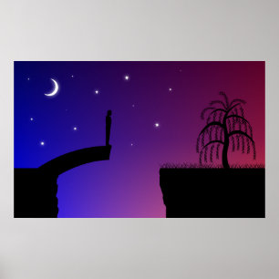 Bruten Bridge-utskrift Poster