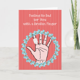 Bruten Finger får ett bra kort med hand och andeta