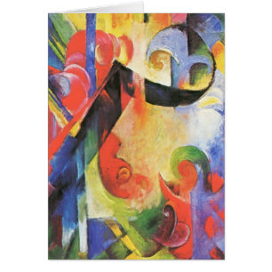 Bruten form av Franz Marc, Vintage Abstrakt Art Hälsningskort
