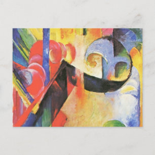 Bruten form av Franz Marc, Vintage Abstrakt Art Vykort