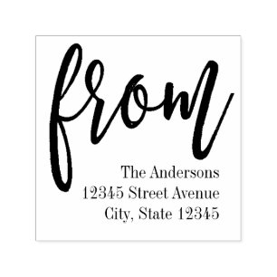 Bruten från Returadress Self-Inking Frimärke Självfärgande Stämpel