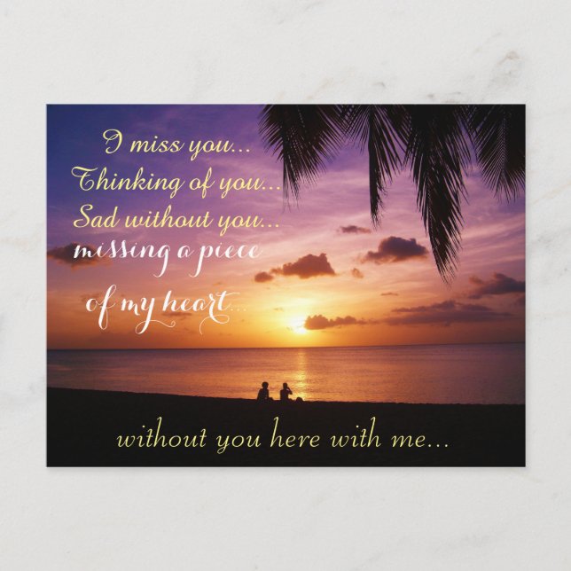 Bruten Fröcken saknad ledsen ensam hjärta Vykort (Framsida)