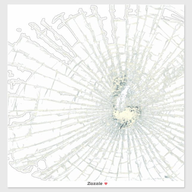 bruten glaseffekt klistermärken (Ark)