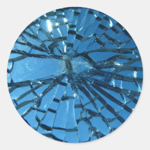 Bruten Glass design Runt Klistermärke