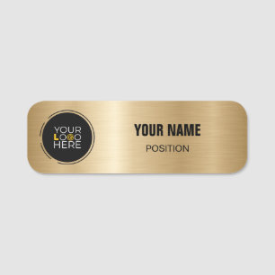 Bruten Guld, Anpassningsbar Logotyp, Business Namn Namnbricka