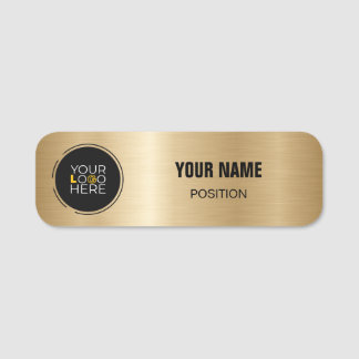 Bruten Guld, Anpassningsbar Logotyp, Business Namn Namnbricka