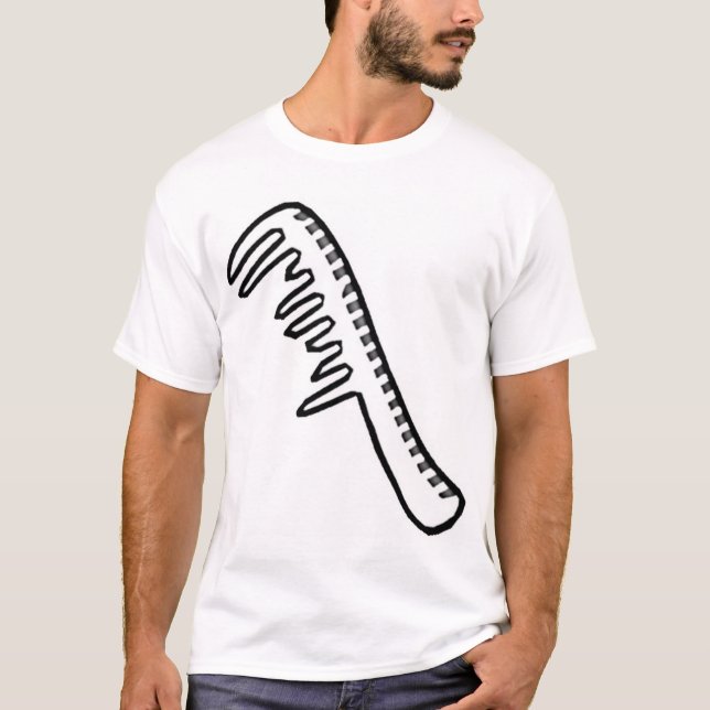 Bruten hårkam tee shirt (Framsida)
