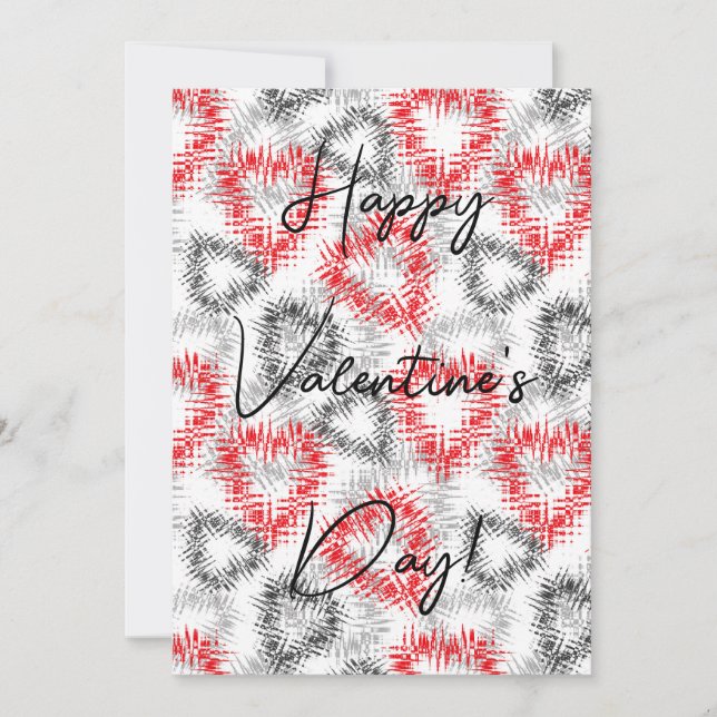 Bruten hjärna i rött och grått på vitt inbjudningar (Framsida)