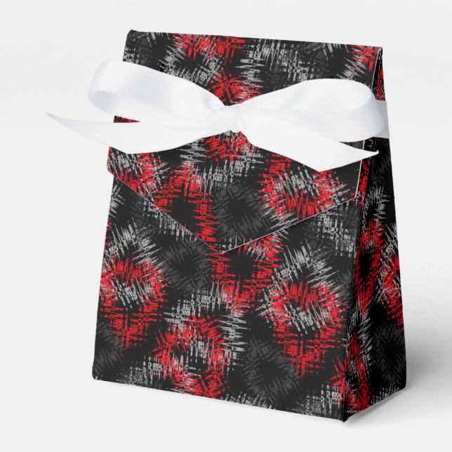 Bruten hjärna röd och grått på svart bakgrund presentaskar (Framsidan Sidan)