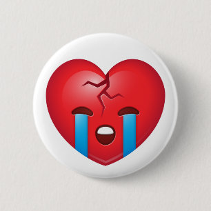 Bruten hjärta Emoji Knapp