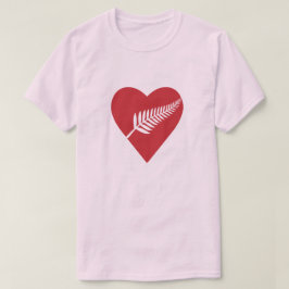 Bruten hjärta för nyazeeländsk silverFern T Shirt